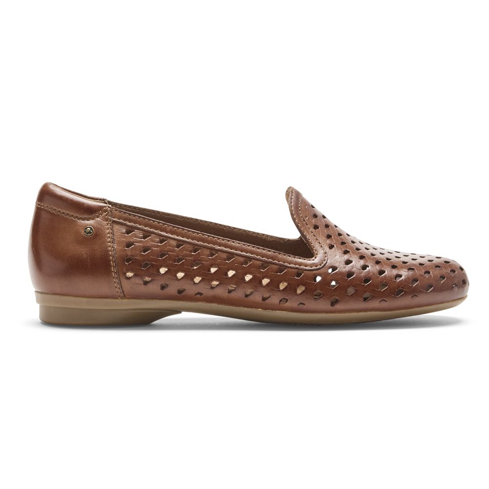 Ballet Mulher Rockport Cobb Hill Maiika Woven Slip-On Marrom,Portugal PNDAG-8053